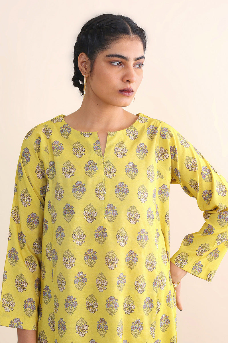 Gulkand Chartreuse Kurta