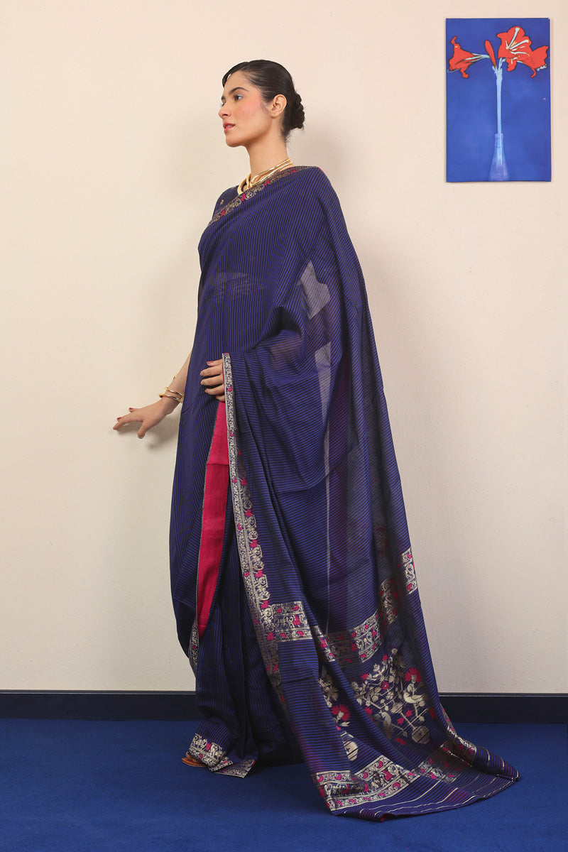 Pathani Peekaboo Sari