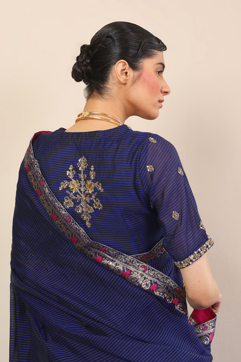 Pathani Peekaboo Sari