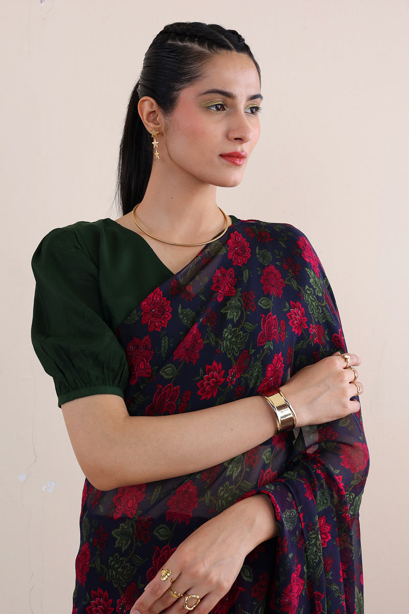 Gulaab Jaal Printed Sari