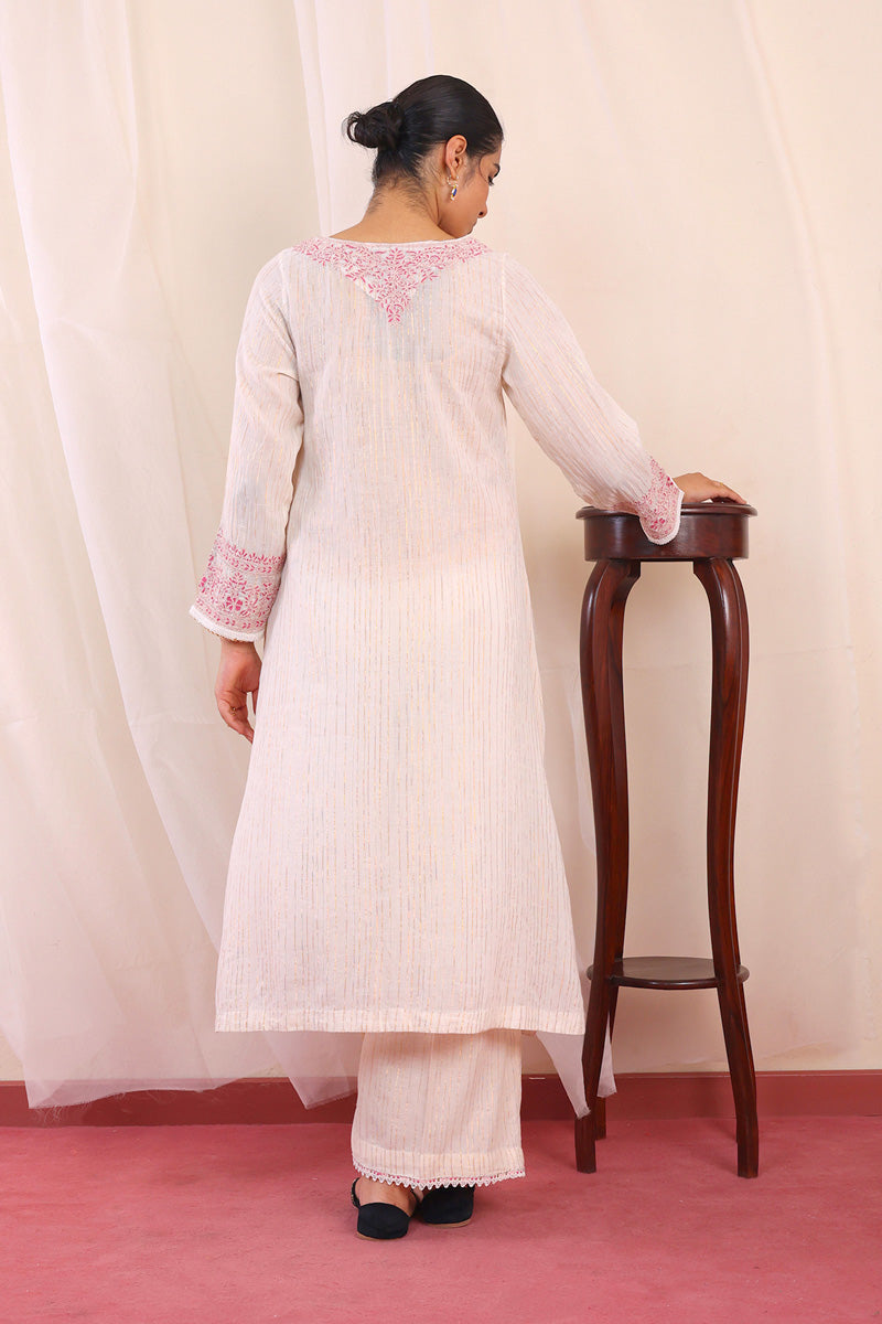 Jahanaara Embroidered 2-Piece Suit