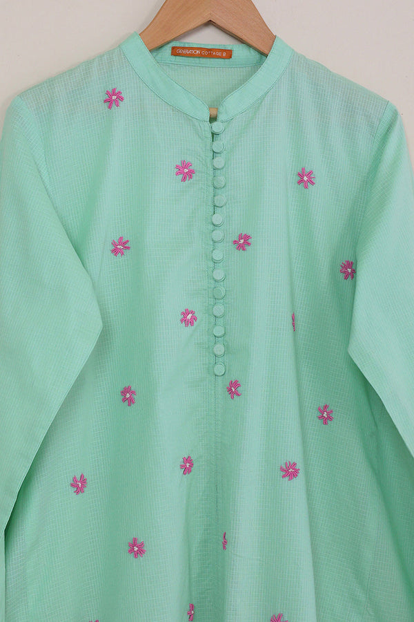 Spring Florets Hand Embroidered Shirt