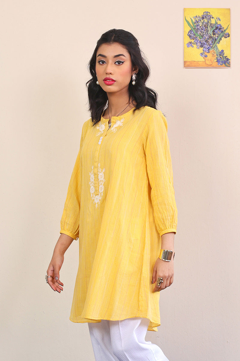 All Yellow Serenity Kurta