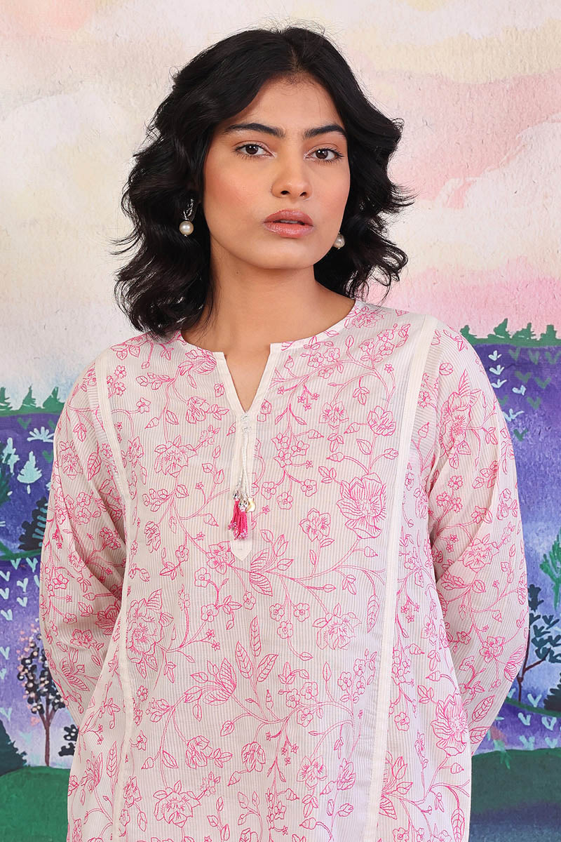 Malmal Embroidered Kurta