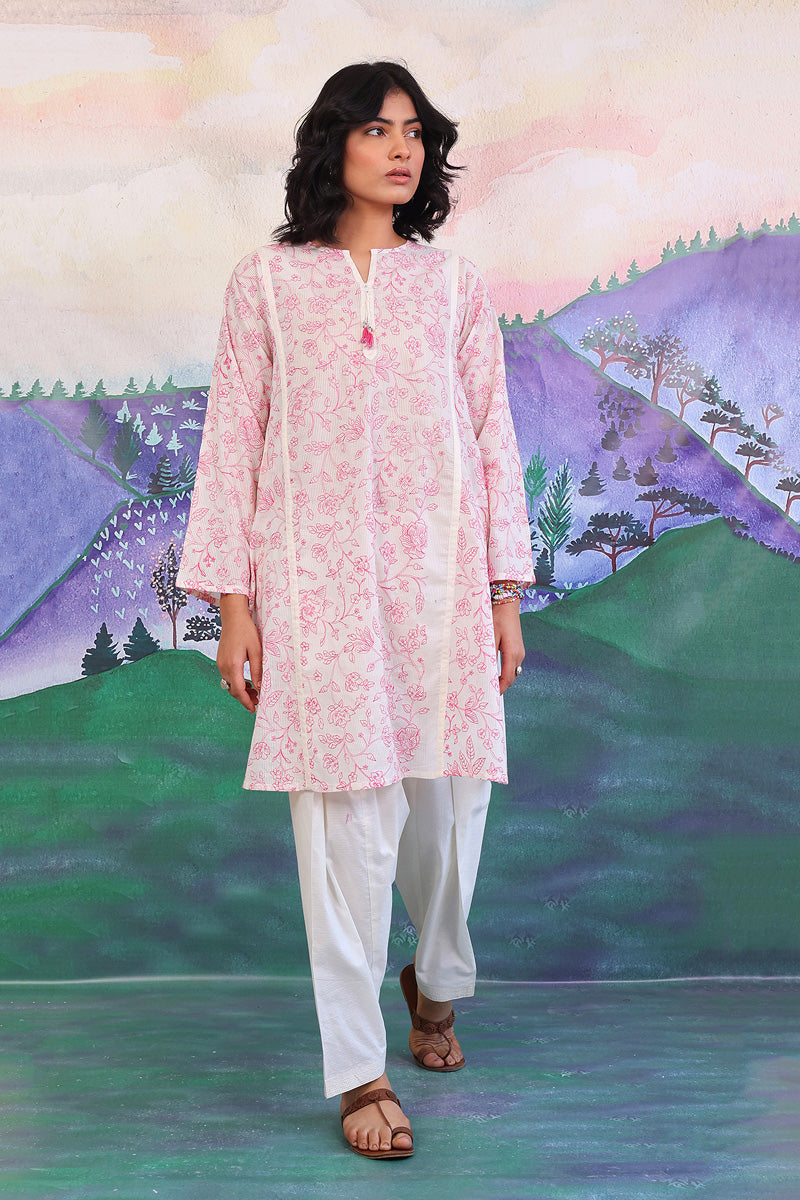 Malmal Embroidered Kurta