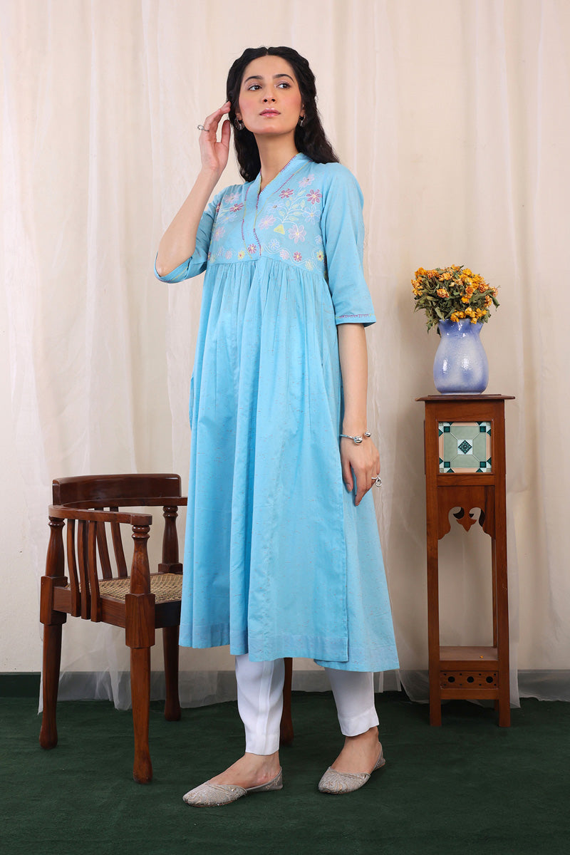 Sundara Embroidered Flared Dress