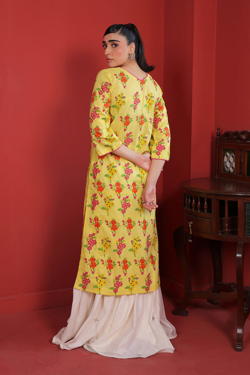 Tropic Splendour Handblocked Kurta