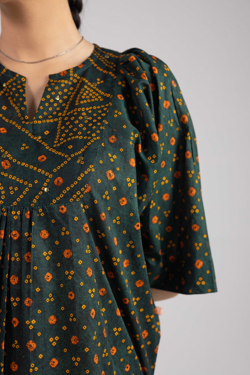 Printed Bandhani Bliss Top