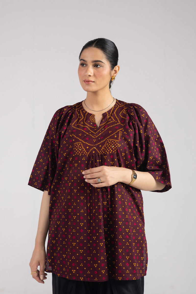 Printed Bandhani Bliss Top