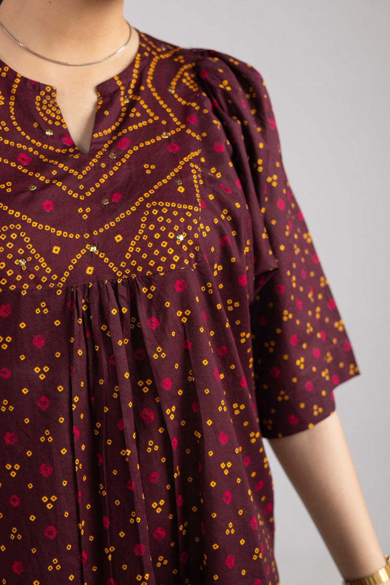 Printed Bandhani Bliss Top