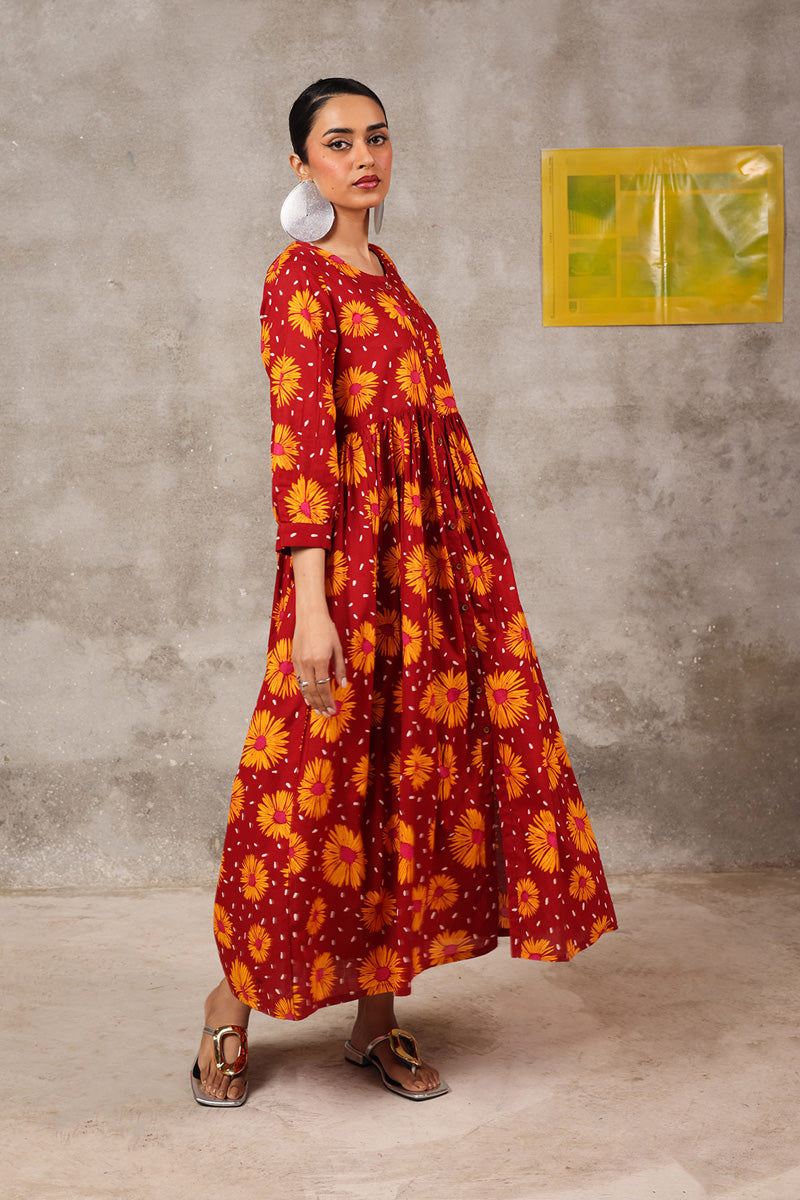 Essence of Pure Sunflowers Frock