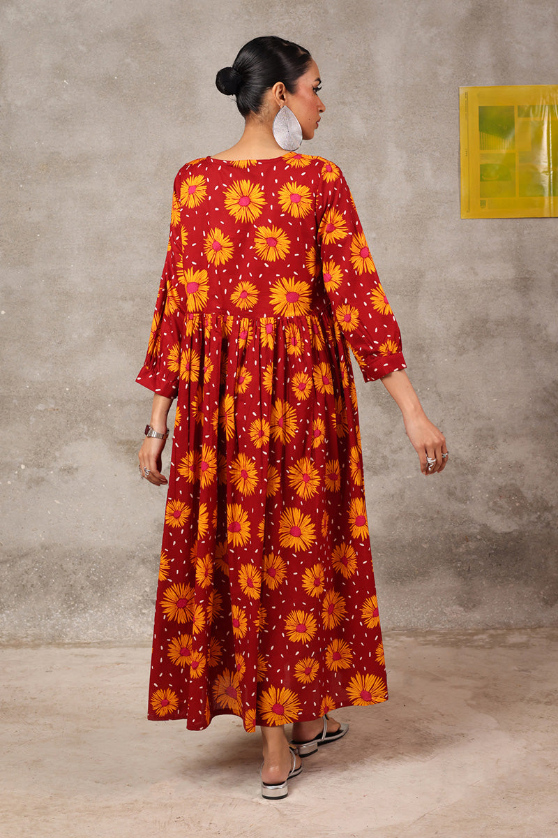 Essence of Pure Sunflowers Frock