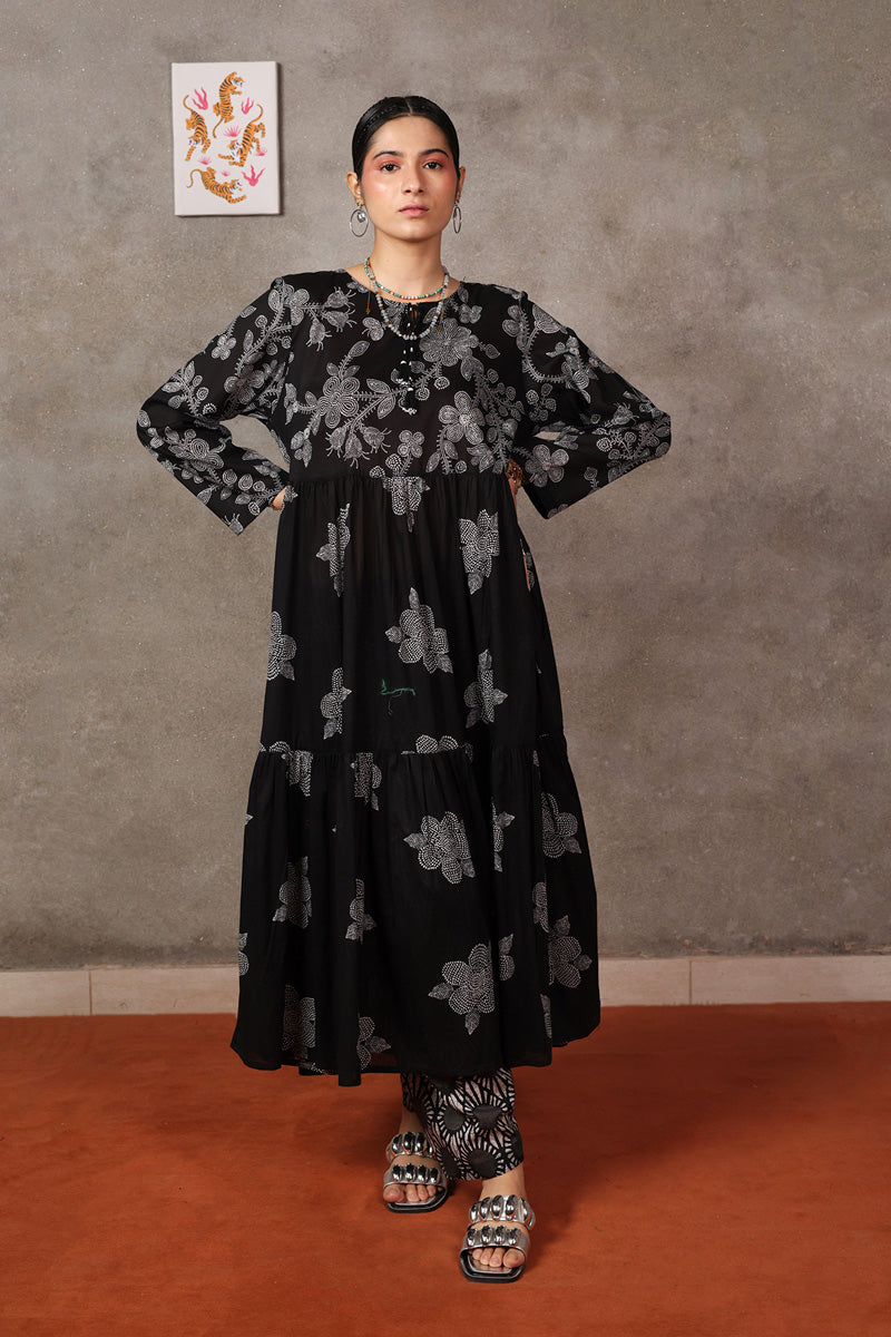 Bead Work Tiered Dress