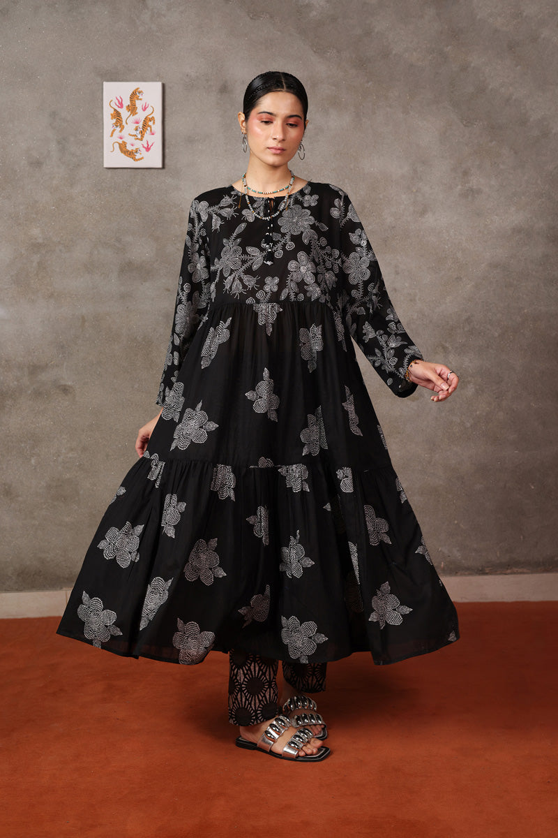 Bead Work Tiered Dress