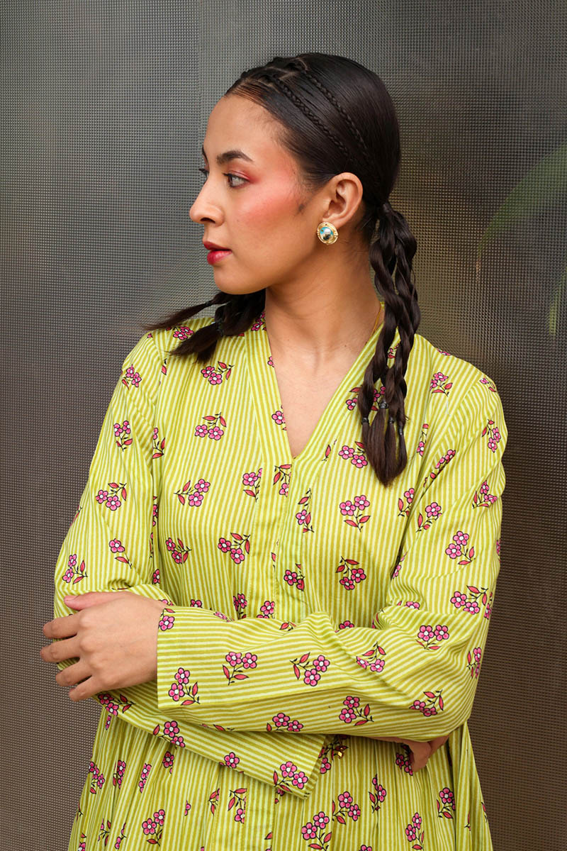 Phool Patti Flared Dress