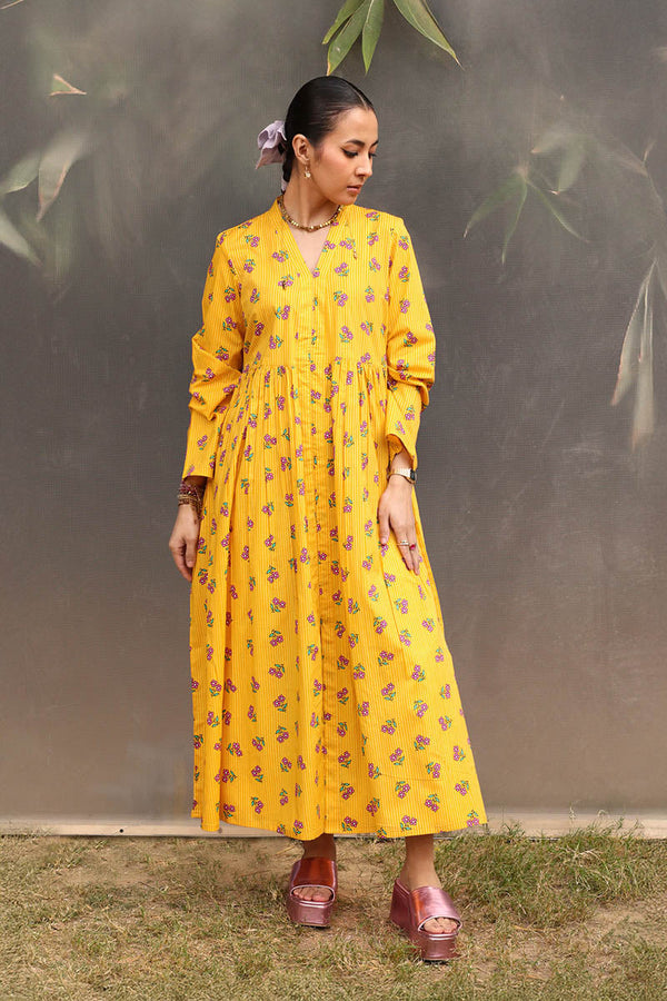 Phool Patti Flared Dress