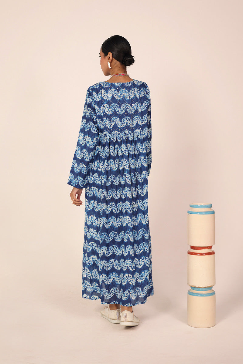 Shibori Mukaish Frock