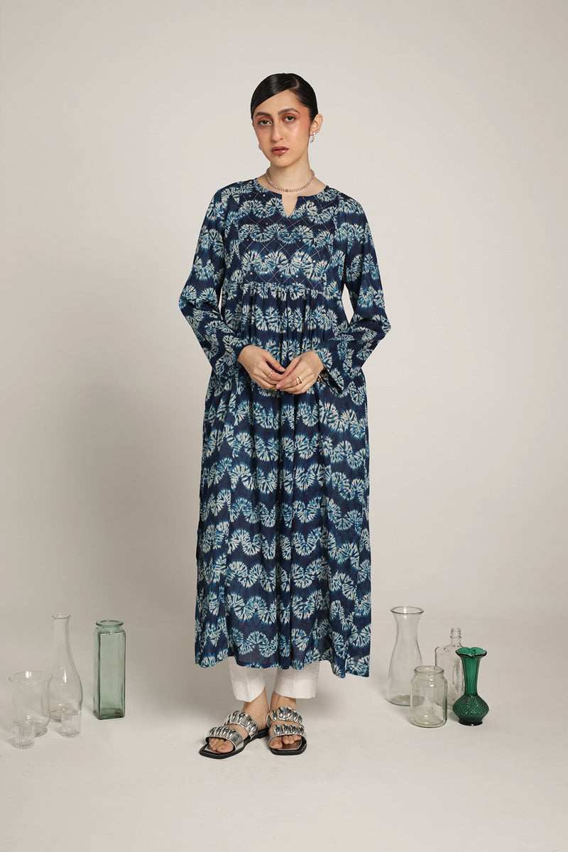 Shibori Mukaish Frock