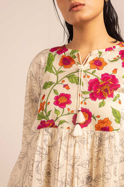 Chintz Garden Flare Peplum