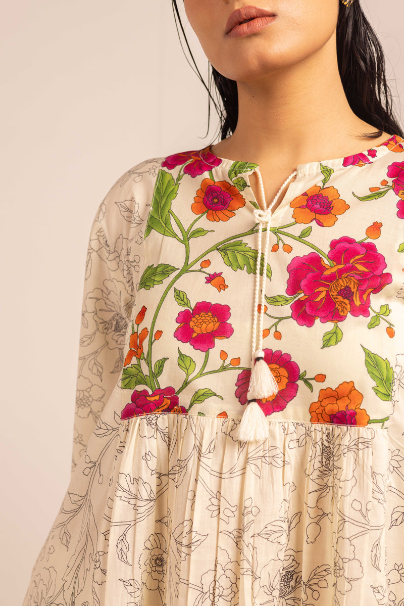 Chintz Garden Flare Peplum