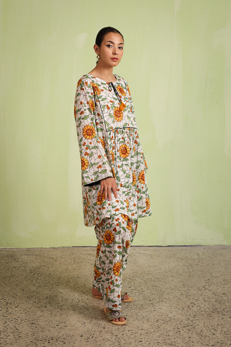 Sunflower Stained Glass Peplum Duo