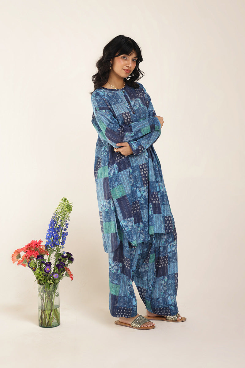 Kantha Quilted Whimsy Duo