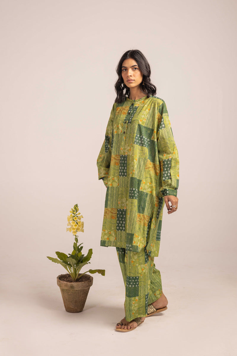 Kantha Quilted Whimsy Duo