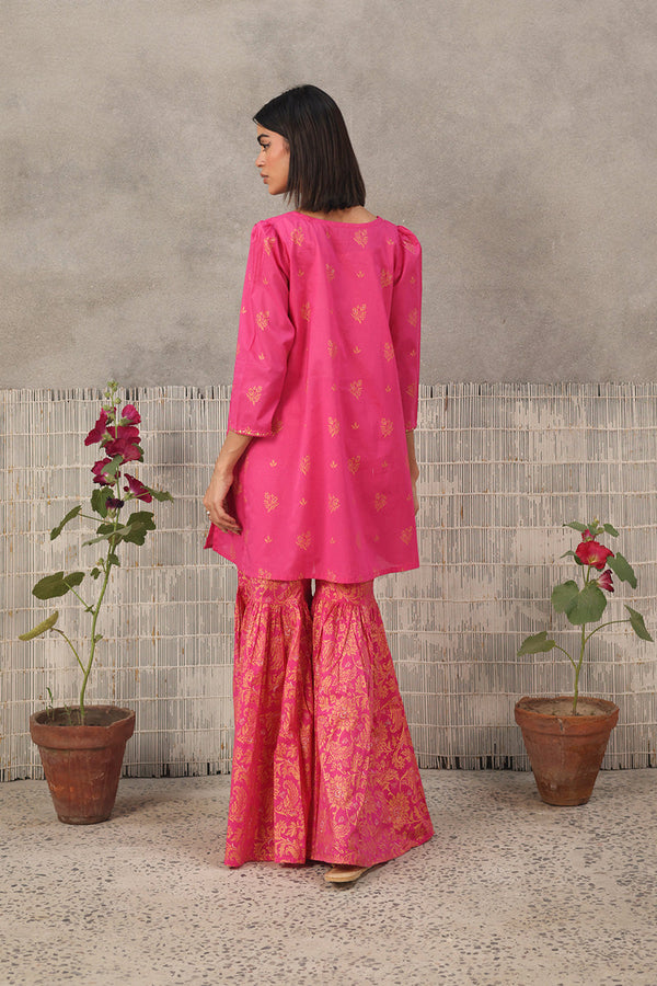 Jacquard Majesty Gharara Suit