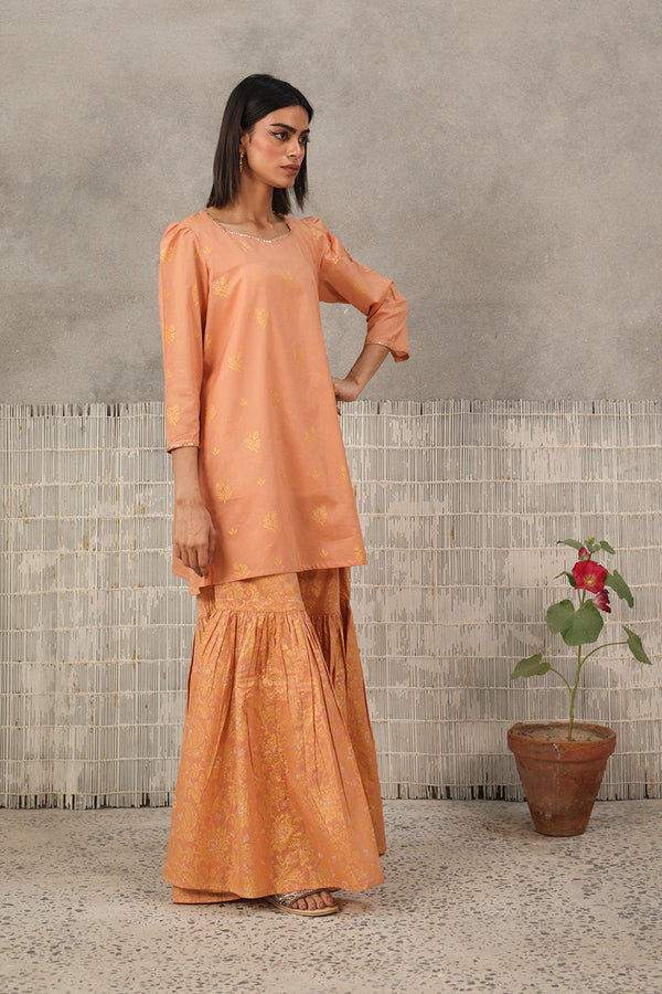 Jacquard Majesty Gharara Suit