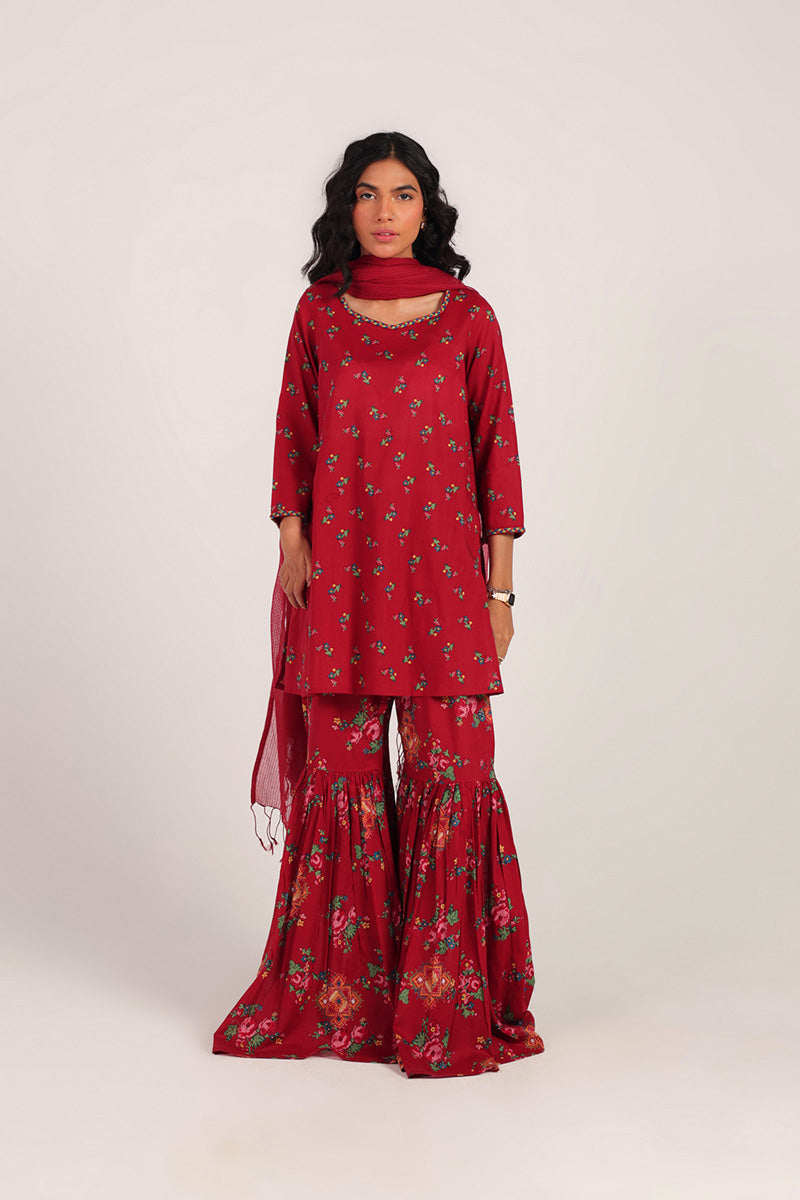 Balochi Garden Gharara Set