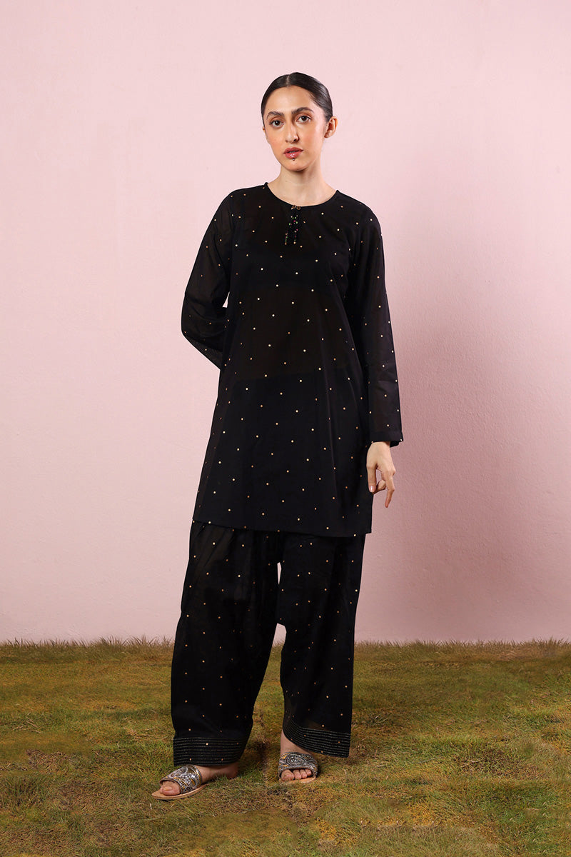 Gilded Floral Dot Duo