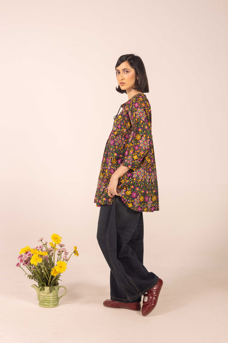 Mexican Floral Bloom Top