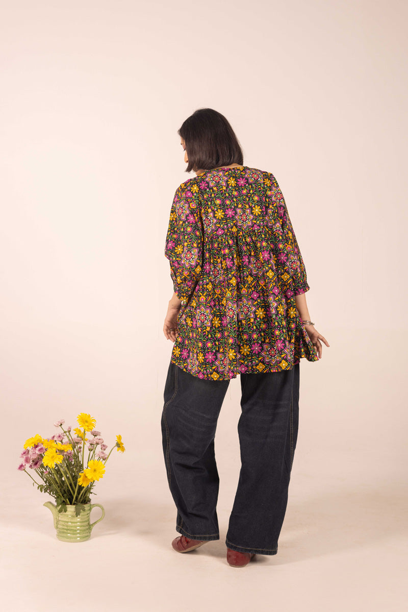 Maxican Floral Bloom Top