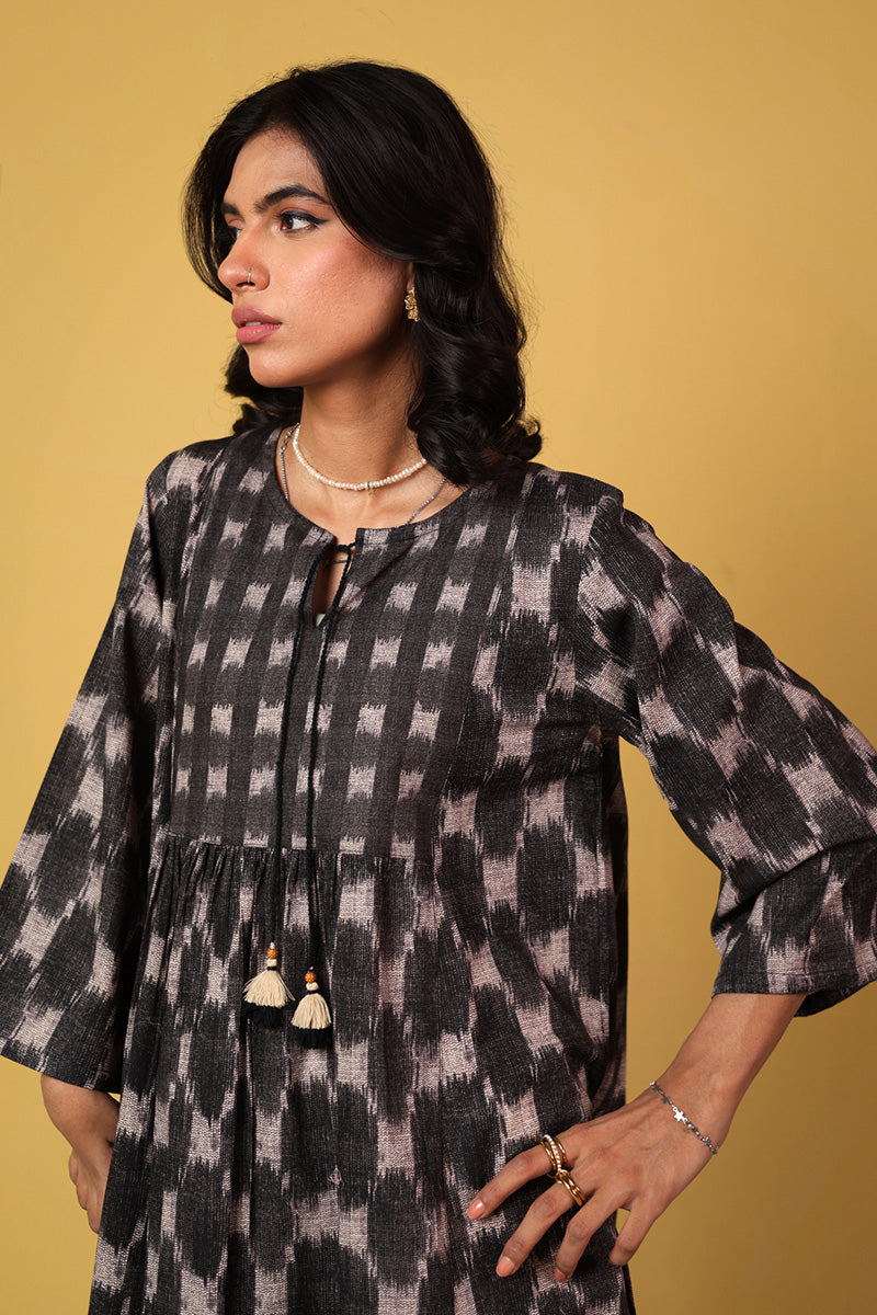 Tassel Twirl Ikkat Kurta