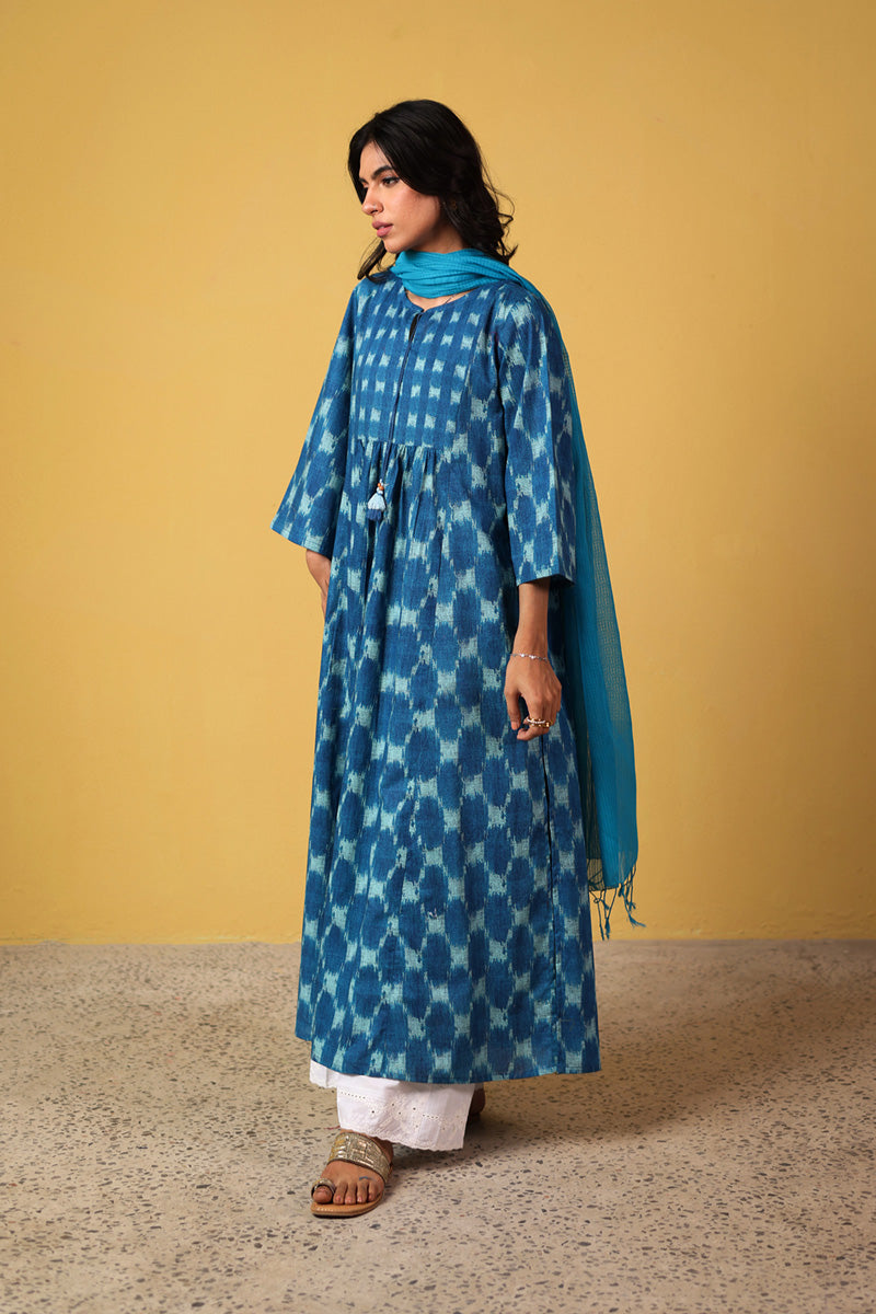 Tassel Twirl Ikkat Kurta