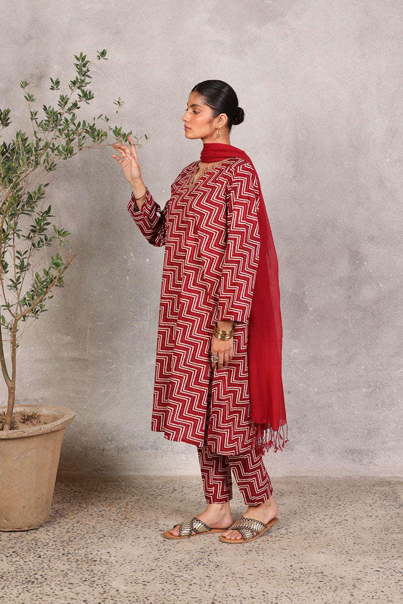 Blooming Bagh Chevron Duo