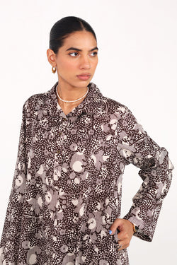 Collared Gul E Aqs Ensemble