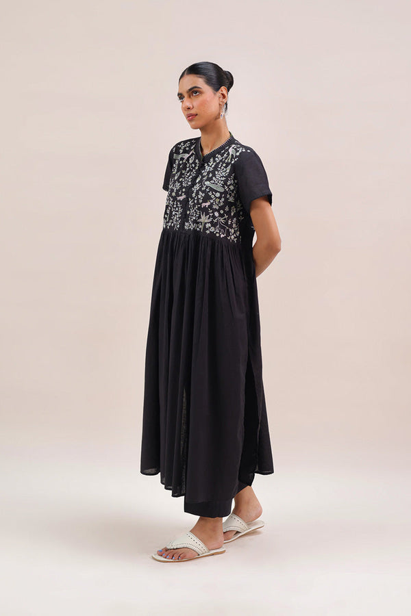 Embroidered Faras Dress