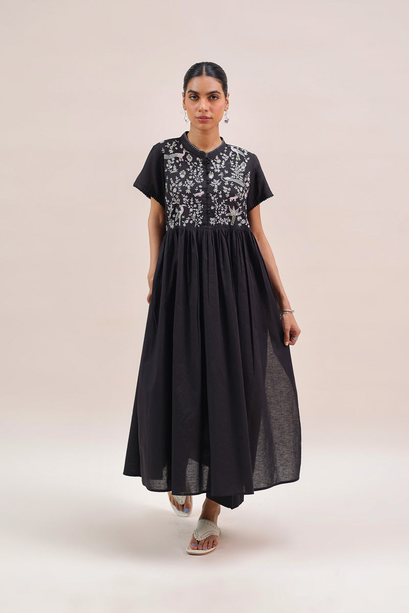Embroidered Faras Dress