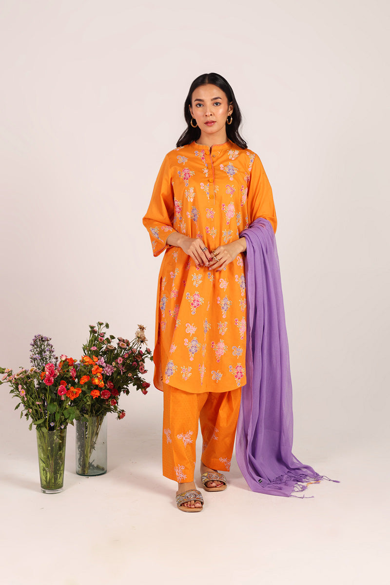 Block-Printed Ferozan Ensemble