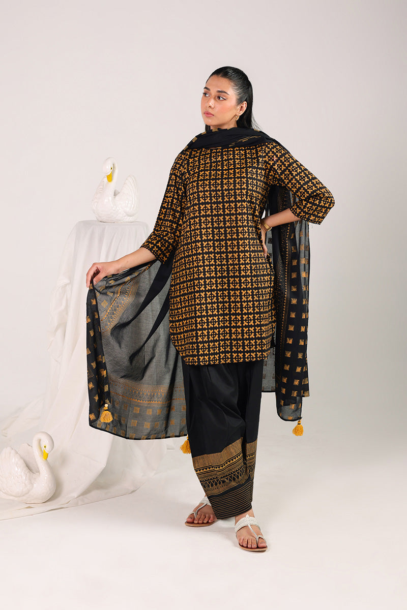 African Charm Block Baat 3 Piece Suit
