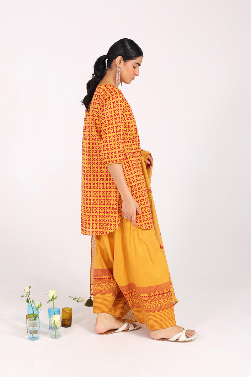 African Charm Block Baat 3 Piece Suit
