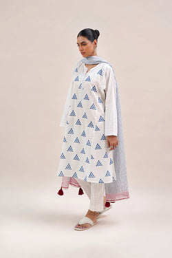 African Block-Printed 3 Piece Suit