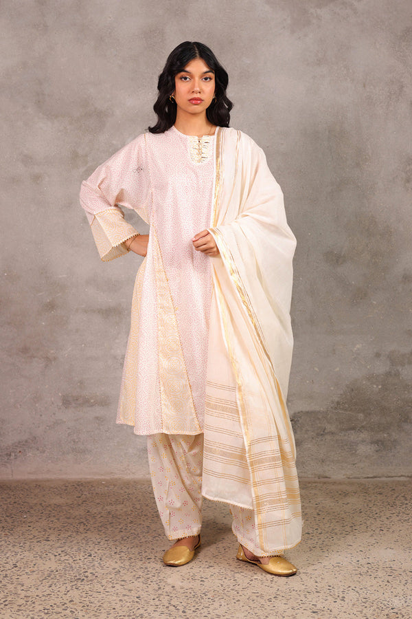 Block-Printed Anarkali Ensemble