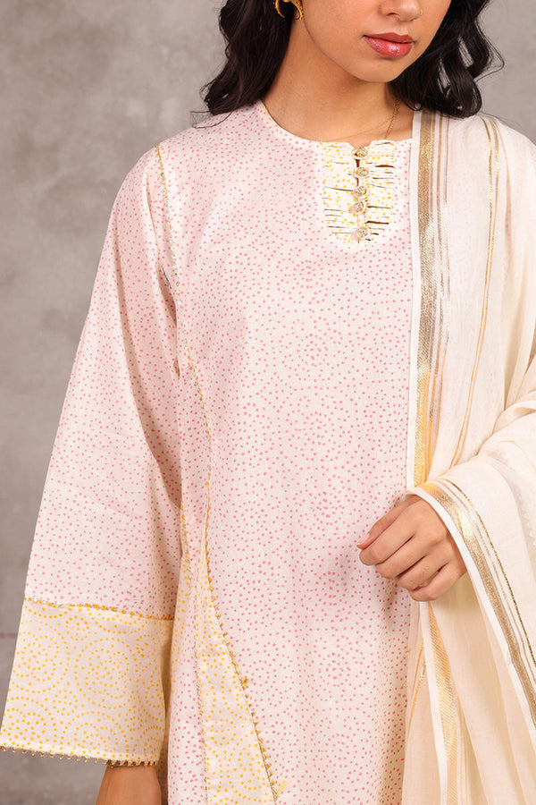 Block-Printed Anarkali Ensemble