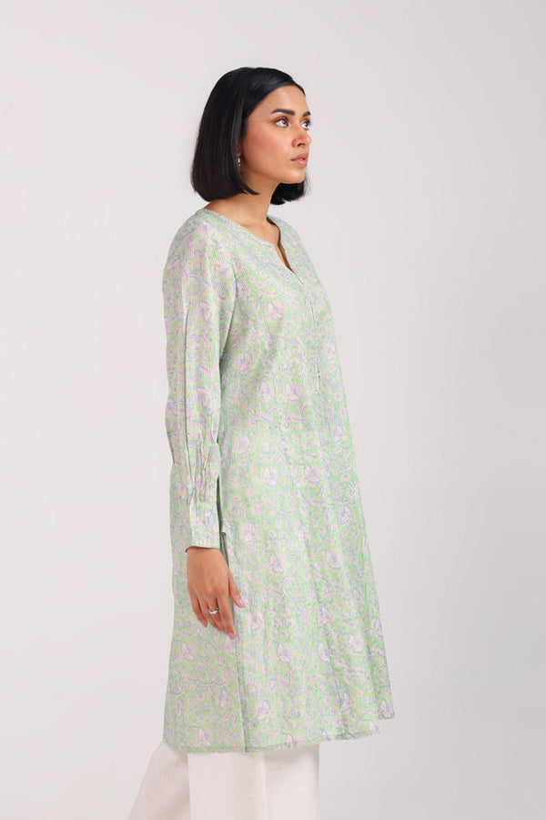 Block Printed Chambeli Shirt