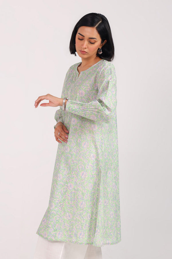 Block Printed Chambeli Shirt