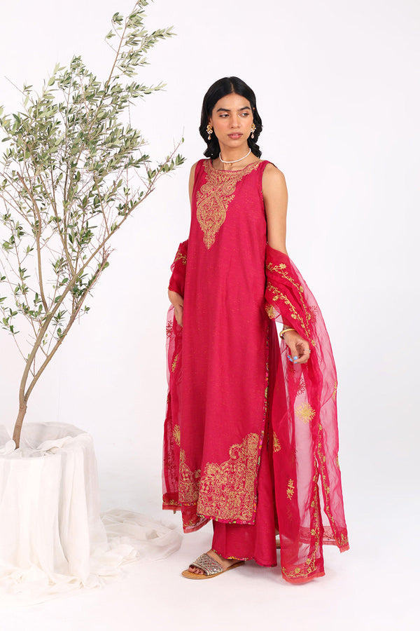 Hues of Red Golden Drift 3 Piece Suit