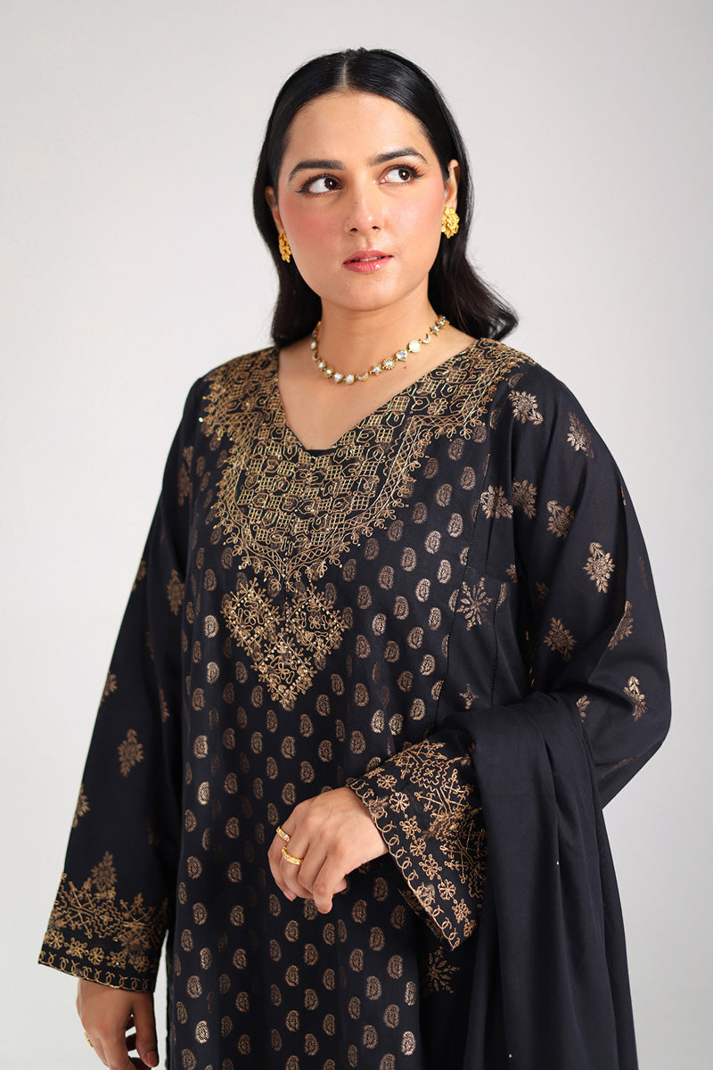 Golden Woven Raat ki Rani 3 Piece