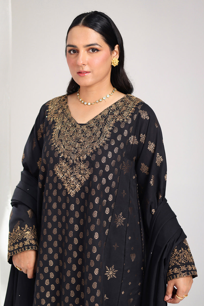Golden Woven Raat ki Rani 3 Piece